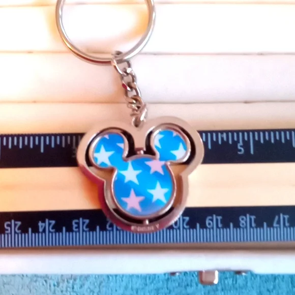 DISNEY AMERICAN PRIDE MICKEY HEAD KEY RING - Picture 7 of 9